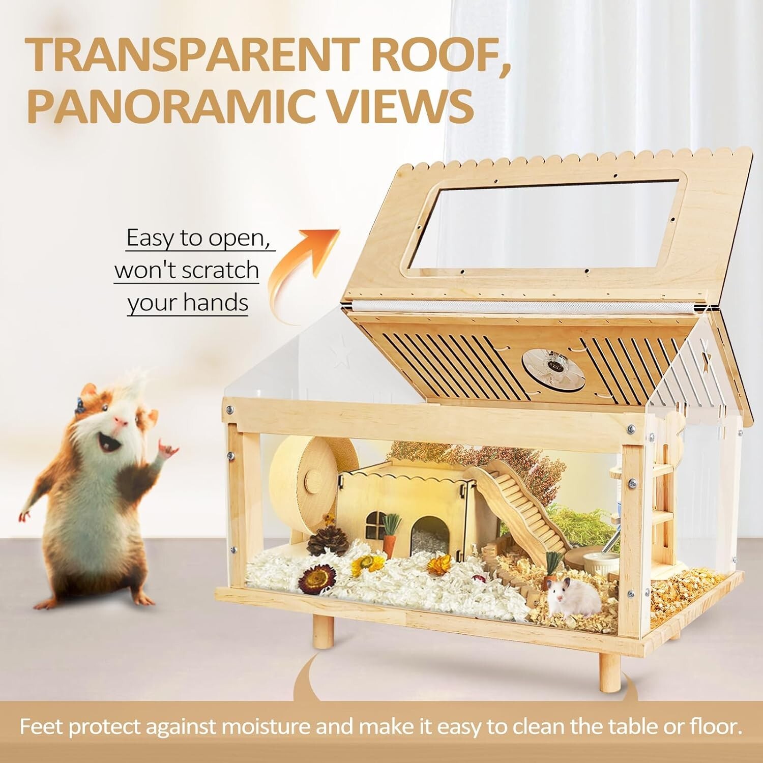 PEJOYT Wooden Hamster Cage 24 inch Guinea Pig Cage eBay
