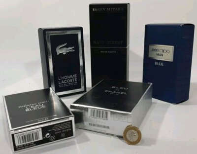 5 LEERE Parfum/Herren Eau Boxen, Milan Man, Issey Miyake, Chanel, Lacoste, Jimmy Choo 