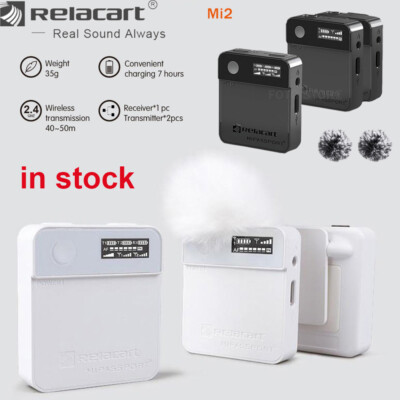 Relacart Mi2 2.4G Wireless Lavalier Microphon System for DSLR interview Vlog 
