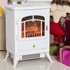 Homcom 750 1500w Portable Electric Fireplace Stove Heater