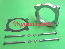 SILVER Throttle Body Spacer fits 11-18 Ford Mustang GT/ 11-16 F150 V8 DOHC