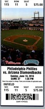 Arizona Diamondbacks vs Philadelphia Phillies 6/19/2016 Ticket - Aaron Nola
