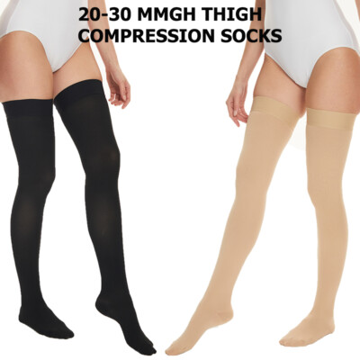 Thigh High Compression Stockings 20-30 mmHg Support Surgical Socks Varicose Pain