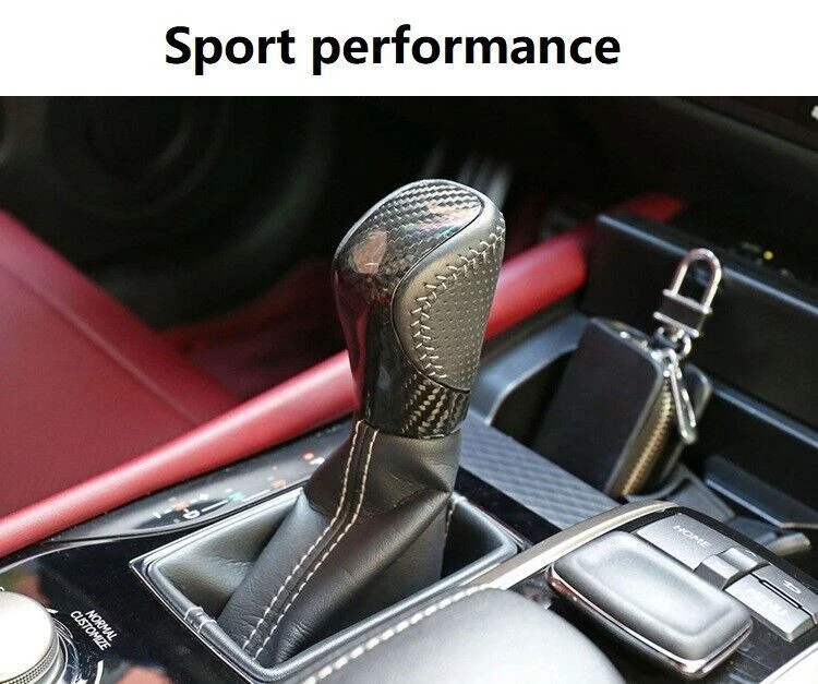 Cubierta de manija de perilla de cambio de marchas de fibra de carbono para Lexus IS200 IS300 IS350 13 ~ 20 GS Foto 3 de 4