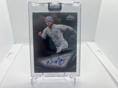 Whit Merrifield 2021 Topps Chrome Black Autograph Auto Kansas City 