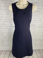 Madewell Navy Blue Lined Sleeveless Knee Length Back Zip Dress 8