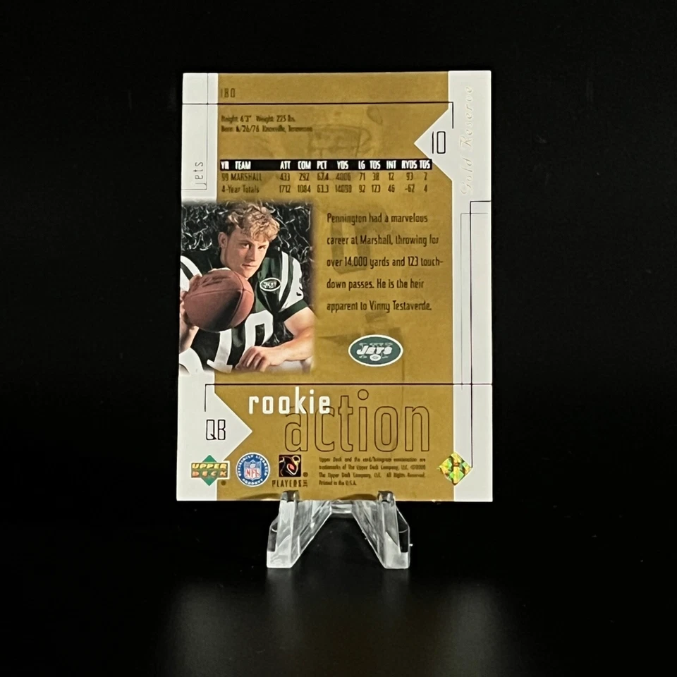 Chad Pennington 2000 Upper Deck Gold Reserve /2500 #180 Rookie RARE! LOOK!! - Image 2 of 2