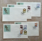 Canada Stamps #1210-1213 OFDC's - Butterflies 1988: BLK of 4 + 4 SN's (5 covers)