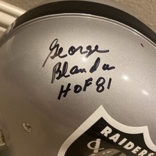 George Blanda Signed F/S RK Suspension Helmet TriStar 7007004 Certified HOF