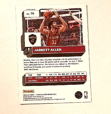 2022-23 Panini Optic Green Shock Prizm #76 Jarrett Allen Cleveland