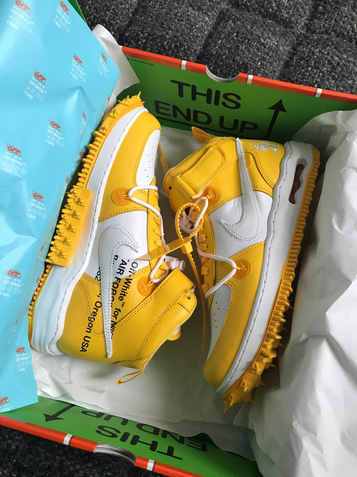 OFF WHITE X NIKE Nike Air Force 1 Mid x Off White Varsity Maze EUR 44 US 10 UK 9