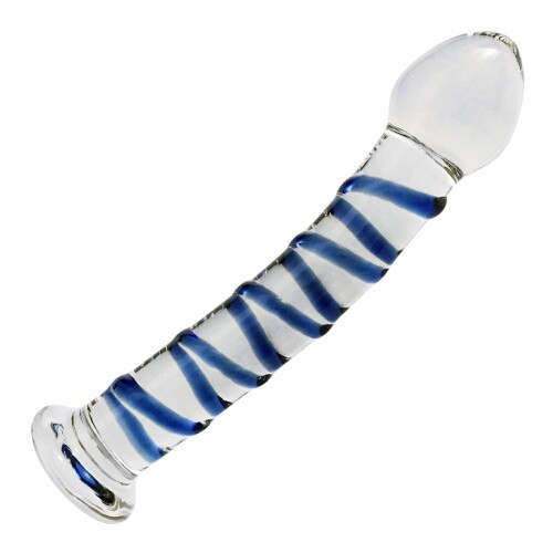 xxl glasdildo Deluxe Glas Dildo Blue Spiral : Sexy Glasdildo Sexspielzeug Love Sex Toy  Glass