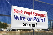 Blank White Banner Grommets 13 Oz Indoor Outdoor Banner Sign Various Sizes