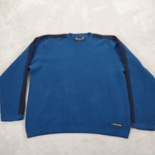 Vintage Y2K Abercrombie Fitch Mens Sweater XL Pullover V Neck Racing Stripe