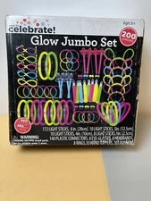 Way To Celebrate! Glow Jumbo Set 200 Pieces, 380 Including Accessories NEW FUN