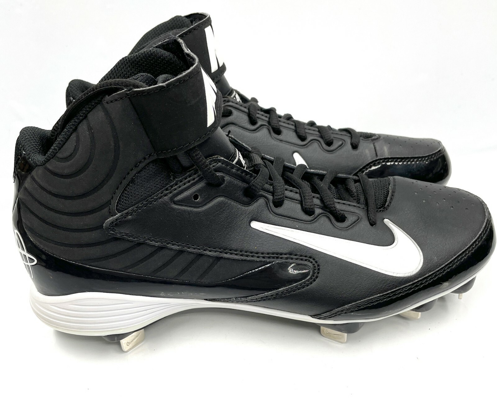 NEW Nike Air Huarache Metal Baseball Black Cleats Shoes 615965-010 Men's 7