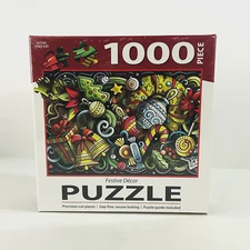 Turner Lang Festive Decor Jigsaw Puzzle 1000pc Holiday Christmas NEW Sealed