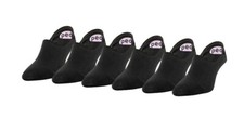 6 Pack Womens Peds Black High Cut Lightweight Gel Liner No Show Socks Size 8-12