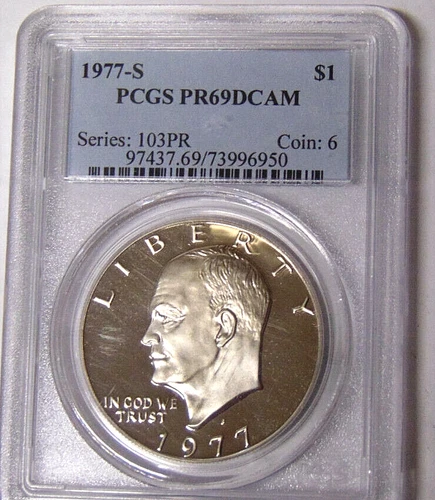 1977-S Eisenhower Dollar Proof — photo from the most recent tracked eBay sale