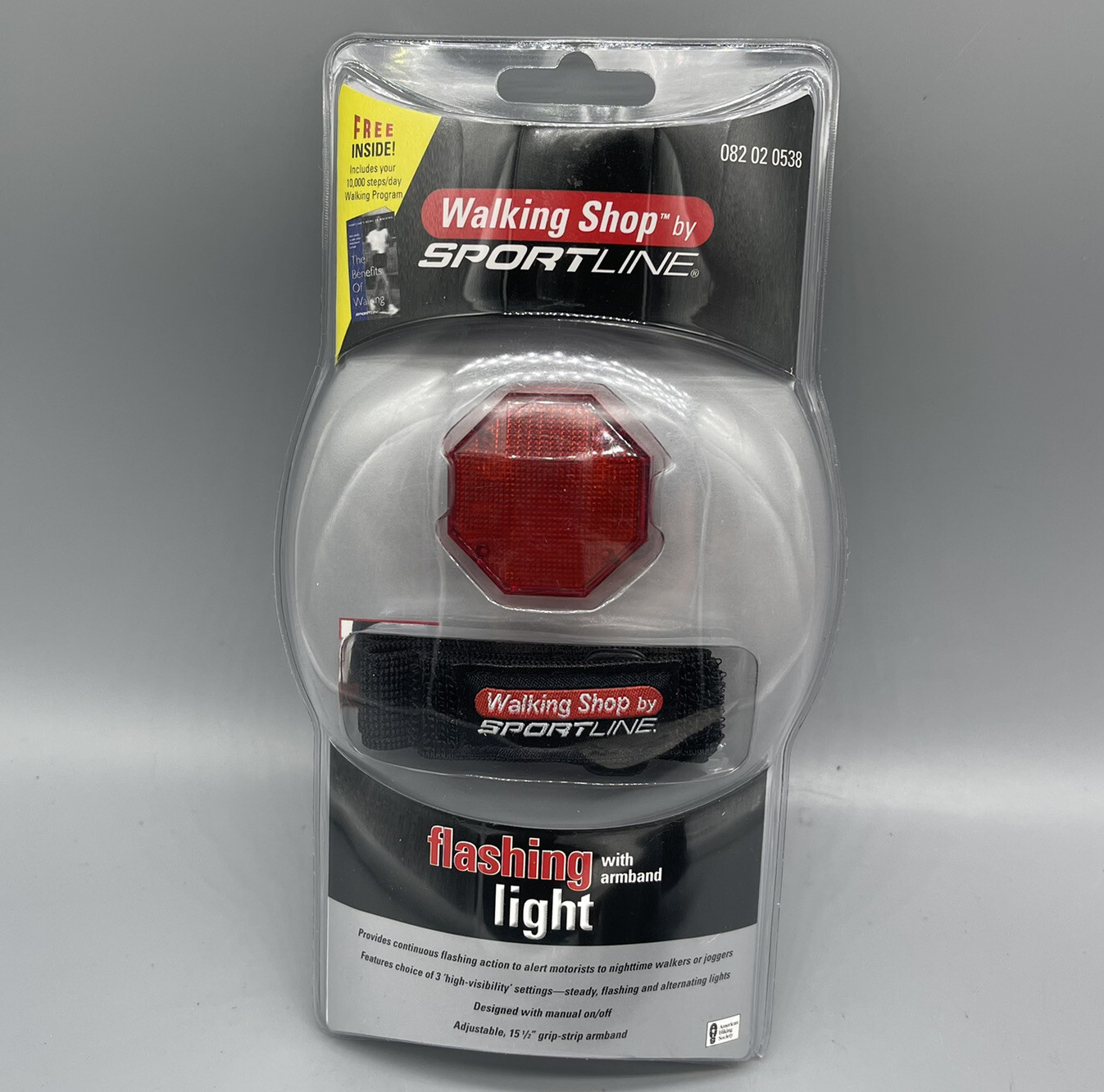 Walking Shop By Sportline Red Flashing LED Light With Armband eBay