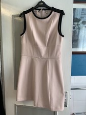 TED BAKER PINK DRESS BLACK TRIM SIZE 12 GREAT CONDITION SUIT A WEDDING GUEST