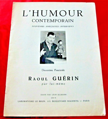 * RARE FASCICULE * L'HUMOUR CONTEMPORAIN * RAOUL GUERIN * Dessins