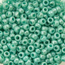 11/0 TOHO ROUND Opaque Lustered Turquoise Seed Bead (8g)