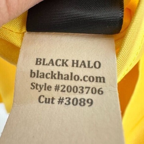 Black Halo Size 6 Cocktail Dress Canary Yellow Mini Summer Wedding Guest Event - Picture 6 of 8