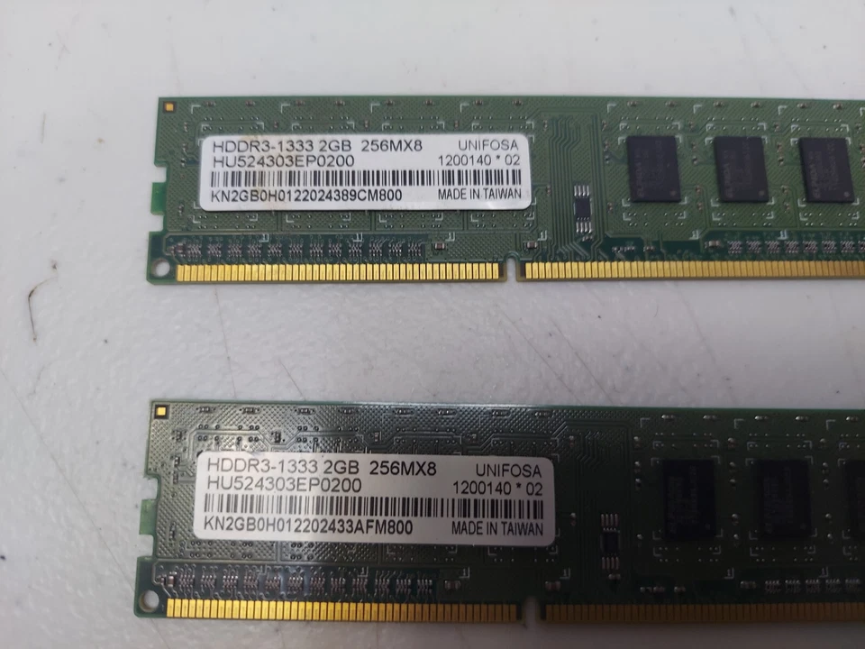 UNIFOSA 4GB ( 2 X 2GB ) HDDR3 1333 MHz DIMM 240-pin RAM  - Image 2 of 3
