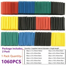 1060 Pcs HEAT SHRINK Tubing Sleeve 2:1 Shrinkable Tube Wire Cable Assortment Kit