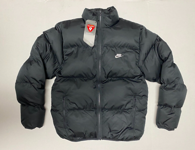 Nike Sportswear Club Puffer Jacket Black White FB7368-010 Men's