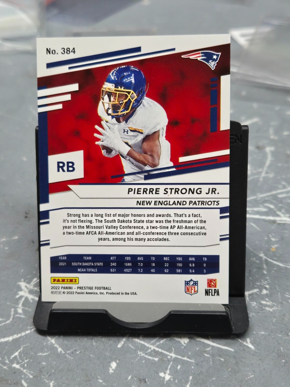 2022 Panini Prestige -  Xtra Points Red #384 Pierre Strong Jr. /449 (RC)