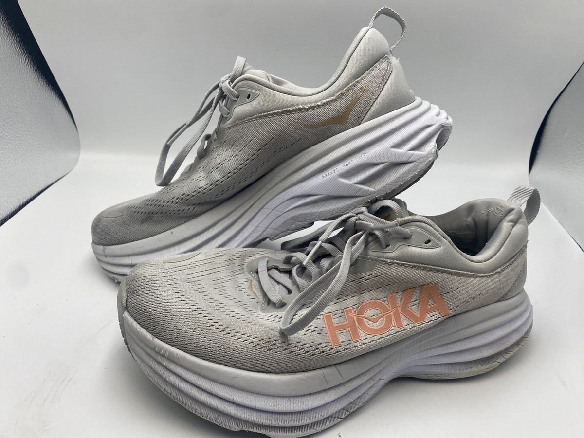 Hoka One One Gray Athletic Shoes HOKA Unisex Stinson One7 Stellar Grey / Eggshell Running Shoes main image 3