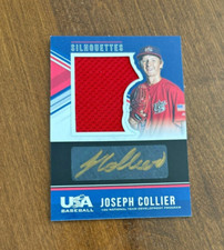 Joseph Collier 2018 USA Baseball Silhouettes Game Patch Gold Auto #121 14 U /39