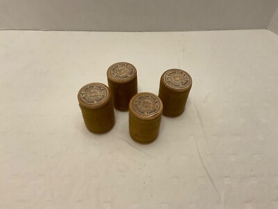 Vintage Ludlow Type A Stitching Thread 2oz Gold Color Lot of 4 Spools Boston MA
