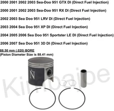 Sea Doo 951 DI GTX RX LRV XP 3D Sportster LE 88.50 mm (.020) BORE Piston Kit