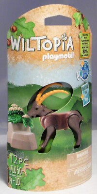 PLAYMOBIL 71050 Wiltopia - Steinbock Fels mit Edelweiß Tier-Wissenskarte NEU 