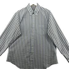 Brooks Brothers Regent Fit Men's Size L Stripe Cotton Long Sleeve Casual Shirt