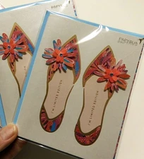 2 Papyrus Cards High Quality BIRTHDAY CARDS SHOES by EttaVee Colorful FUN