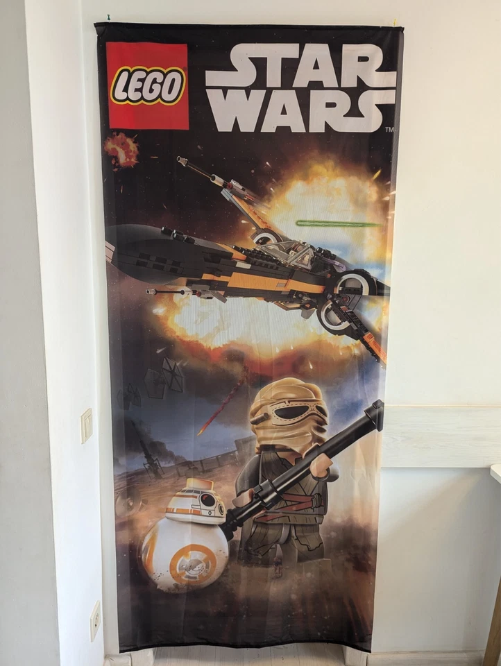 Lego Star Wars Rey - Промо Магазин Дисплей Оригинальный ТКАНЕВЫЙ БАННЕР 78"x35"' - Изображение 2 из 4
