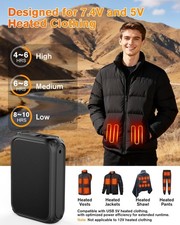 20000Mah 7.4V Heated Vest Battery Pack Compatible with ORORO and Venustas...