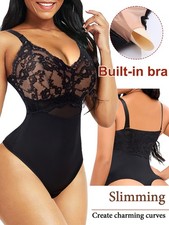 Women Firm Tummy Control Shapewear Thong Bodysuit Smooth Body Shaper Corset Tops