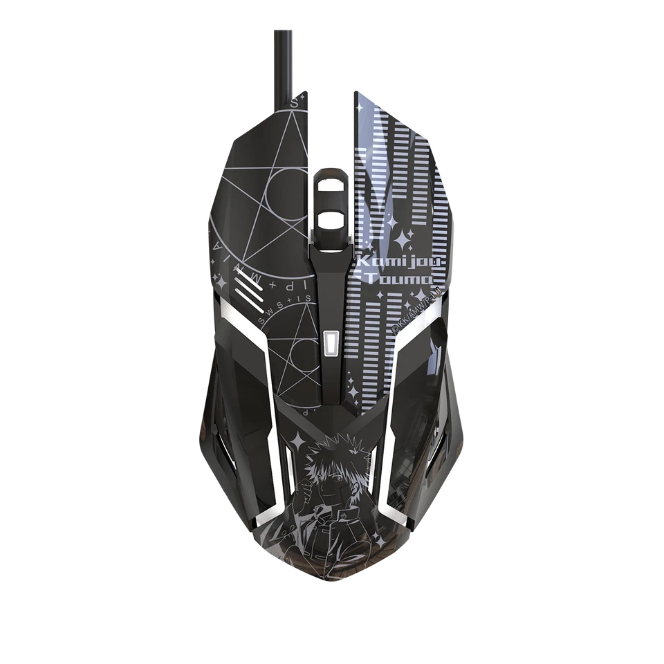 Toaru Kagaku no Railgun Misaka Mikoto Accelerator Kamijou Touma Wired Game Mouse - Image 4 of 4