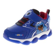 Sesame Street Sneakers with Lights - 9 Toddler Cookie Monster - Blue