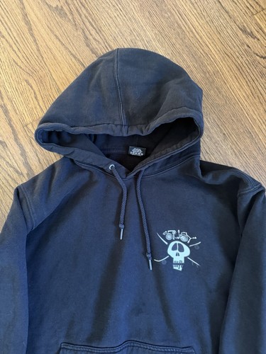 トップス 90's STUSSYHOODED SWEAT SHIRT SURF SKULL Stussy Surf Skate Skull Hoodie Skeleton Black Size La… - Gem
