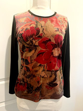 Y2K Velvet Top Whimsigoth Goth Peacock Vamp Olive Green Floral Stretch Size Med