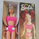 Vintage Mattel 1967 Standard Barbie Doll #1190 ASH BLONDE Hair IOB NO PLAY