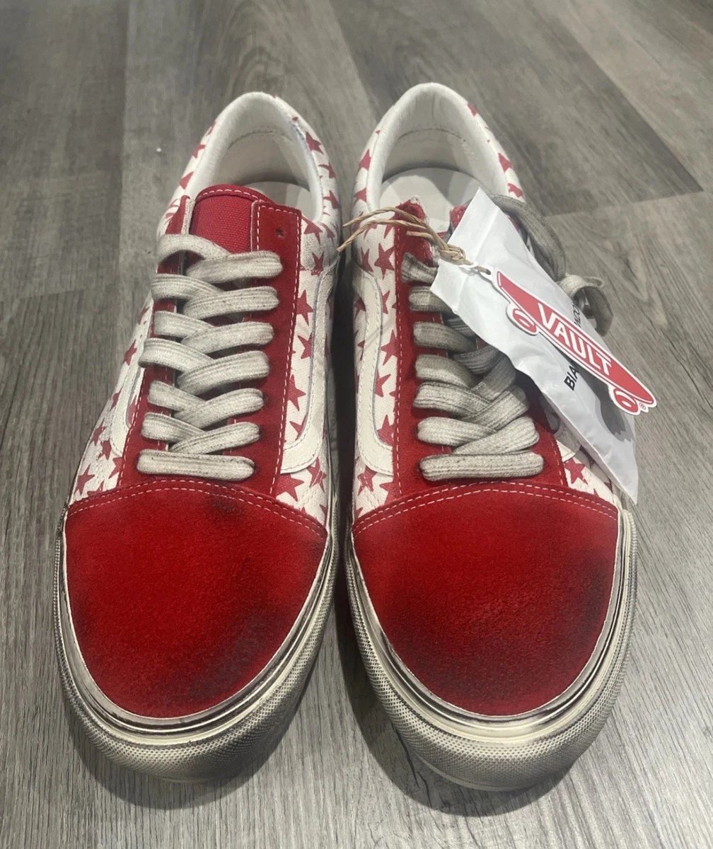 靴 vans bianca chandon oldskool red star Vans X Bianca Chandon Old Skool VLT Stressed Red Stars Men's Size
