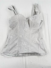 Spirit Halloween Lace Bustier Tank Top in White