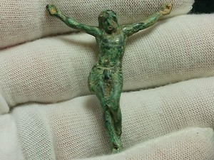 Early Excavated 16 - 18th Century Large Bronze Corpus Christi